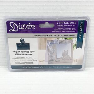 Crafter's Companion Die'sire Edge'ables 7 Metal Cutting Dies Bride and Groom